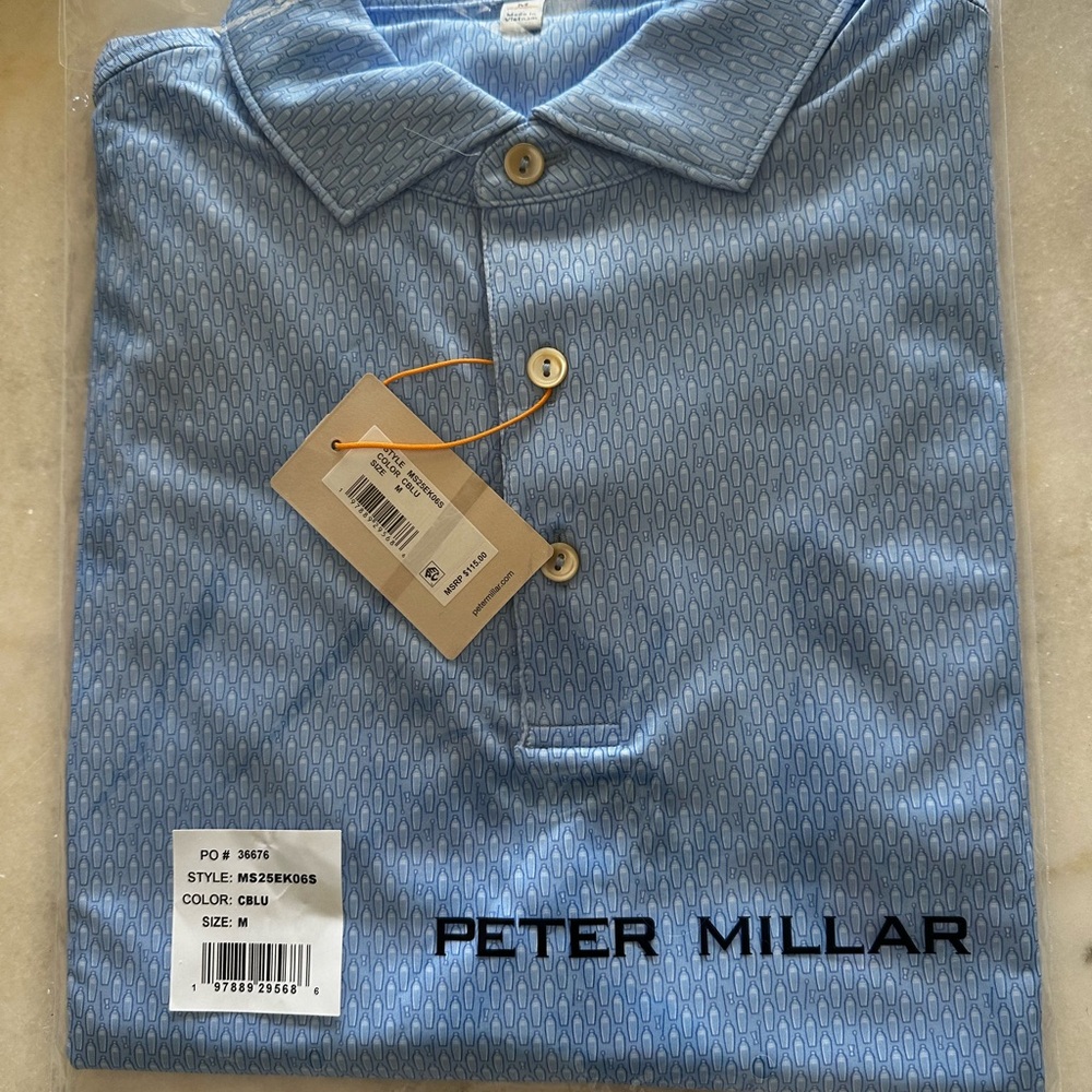 Peter Millar Light Blue Polo Shirt